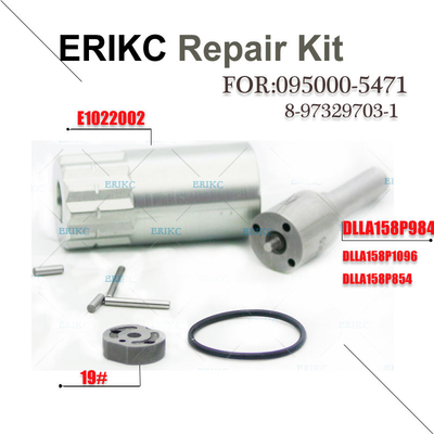 China ERIKC denso 095000-5471 diesel injector 8-97329703-1 repair kit DLLA158P1096 nozzle 19# valve plate E1022002 oring supplier