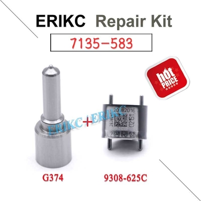 China ERIKC delphi common rail injector repair kits 7135-583 nozzle G374 valve 9308-625C for Ssangyong injector EMBR00301D supplier