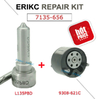 ERIKC 7135-656 diesel injector EJBR00504Z repair kit including nozzle L135PBD and valve 9308-621C fuel pump engine assy