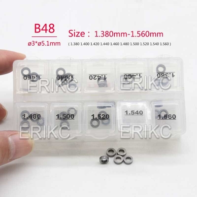 China ERIKC CRIN Injector Shims Gasket Kit B48 Lift Spacer Shim Contains 50 Pieces Size 1.38mm-1.56mm for Bosch supplier