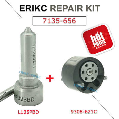 ERIKC 7135-656 diesel injector EJBR00504Z repair kit including nozzle L135PBD and valve 9308-621C fuel pump engine assy