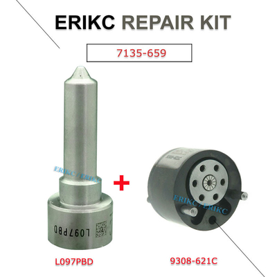 ERIKC 7135-659 diesel engien injector control valve 9308-621C nozzle L097PBD repair kit DSLA 150 FL 097 and 9308 621C