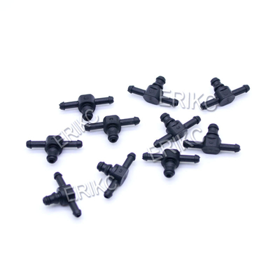 ERIKC injector Return Oil Backflow T and L Type for 110 Series Diesel CR Parts Fuel Injector Plastic 3 Two-way Joint Pip