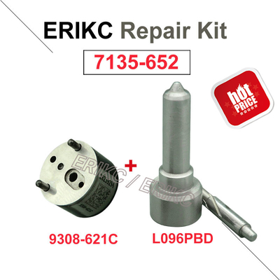 ERIKC 7135-652 delphi injector repair kit nozzle L096PBD valve 9308-621C for FORD EJDR00301Z 0201Z 0101Z 1001D 0401Z