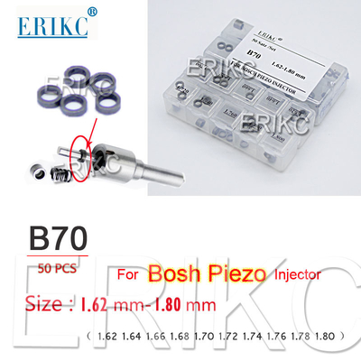 ERIKC Diesel Engine Injector Adjust Shims B70 Size 1.62-1.80 mm for Bosch piezo