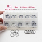 ERIKC B31 Injector Standard Sealing Washer Common Rail Spring Adjustable Shim Set 50 pieces for Bosch