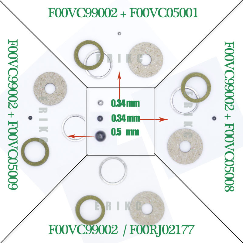 ERIKC F00VC99002 + F00VC05009 bosch Common rail injector ball set repair kits F00V C05 009 engine auto part FOOVC05001