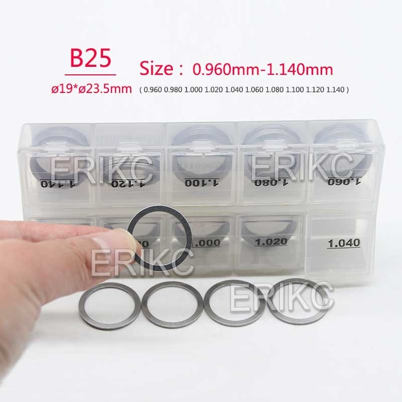 ERIKC B25 Common Rail Injector Shim 50 Pieces Fuel Injector Base Washer Set With Standard sealing for Bosch