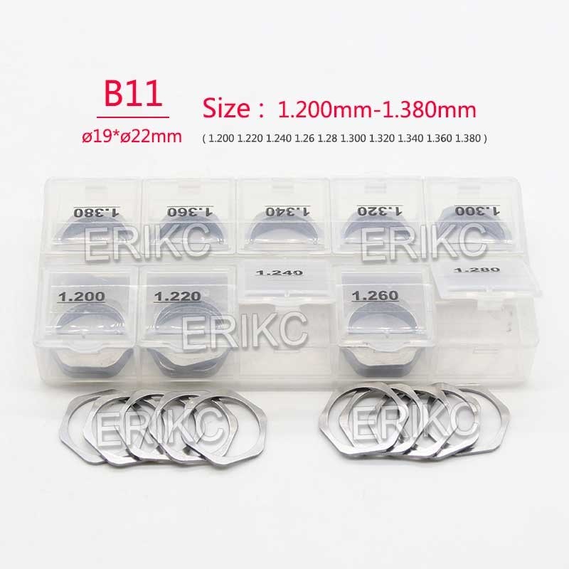ERIKC B11 Common Rail Lift Adjusting Shim Injector Shims 50 Pieces Nozzle Adjusting Shim For BOS